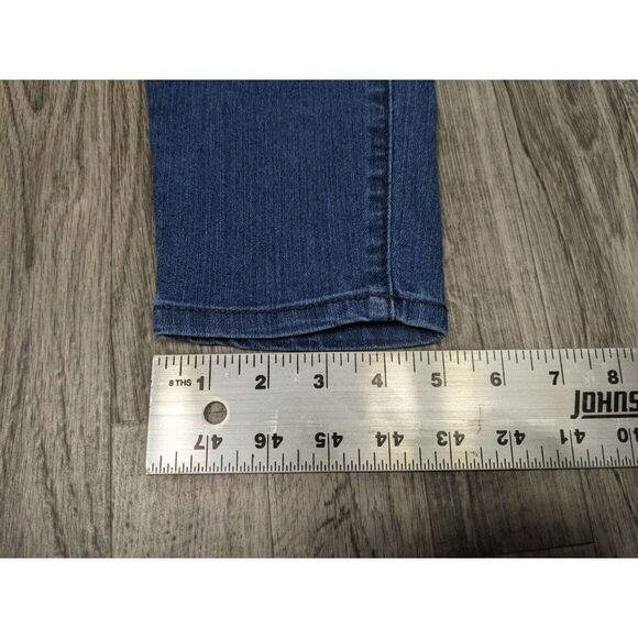 (3/$35) Old Navy Womens Size 4 Super Skinny Mid Rise Whiskered Denim Blue Jeans - Picture 10 of 10